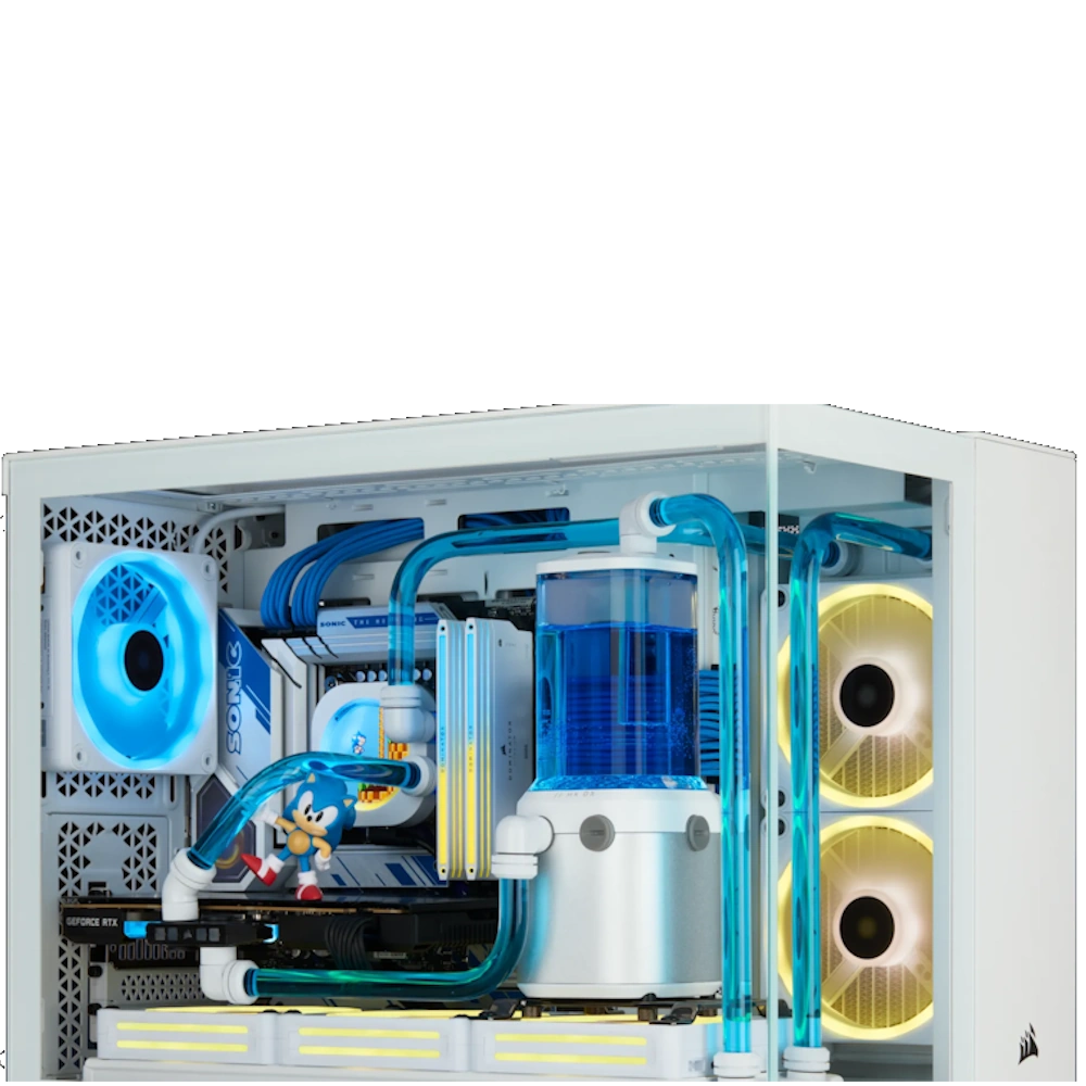 Corsair 6500X – מארז גיימינג Dual-Chamber בגימור לבן ועץ במבוק – תמונה 2