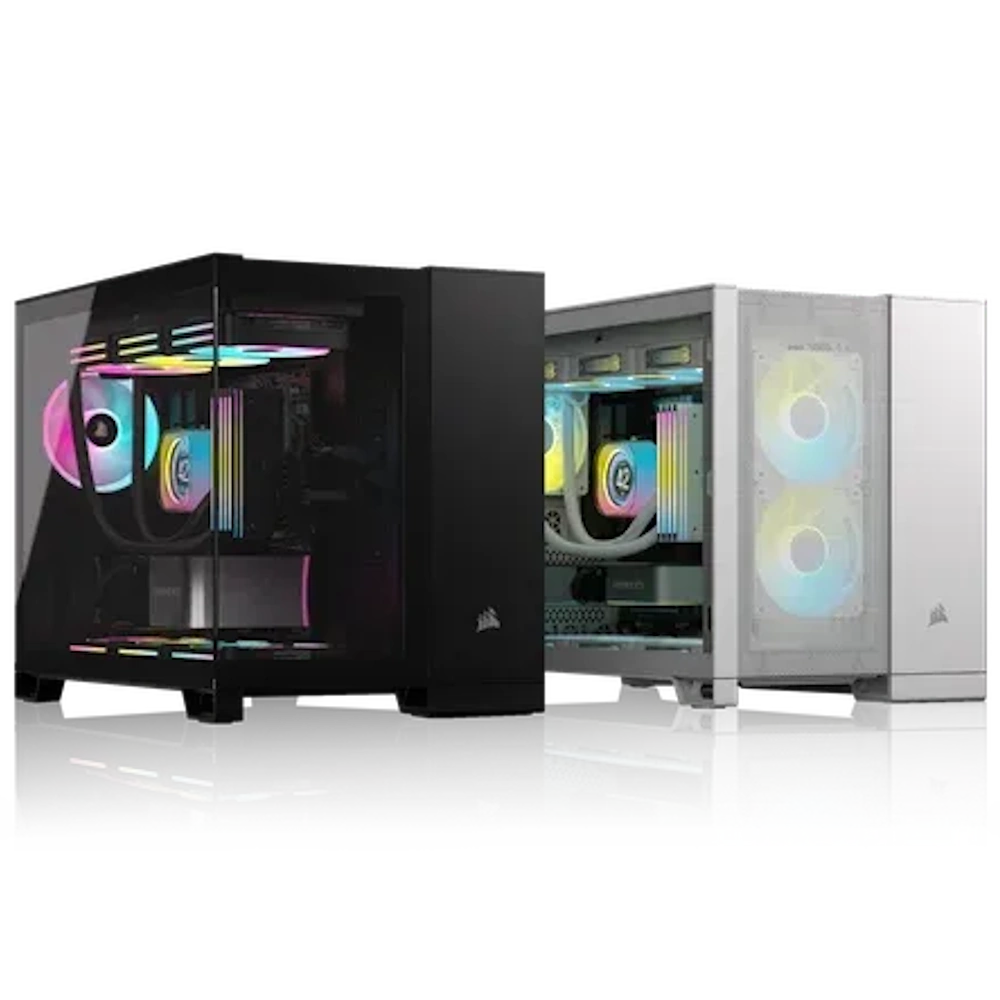Corsair 6500X – מארז גיימינג Dual-Chamber בגימור לבן ועץ במבוק – תמונה 3